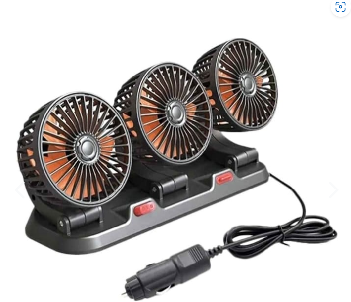 Ventilador 3 Aspas para carro 12 voltios